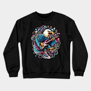 Eagle Jammin on Guitar Crewneck Sweatshirt